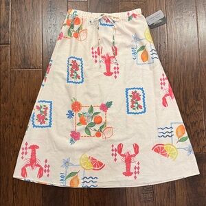 NWT Metrowear Amalfi Coast Linen Blend Women's Skirt sz M